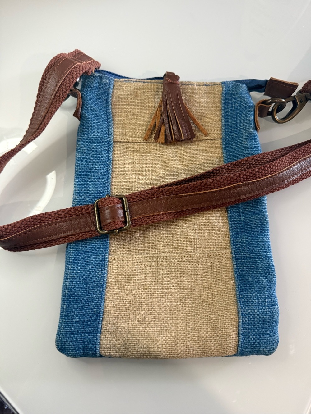 Crossbody denim Vintage Addiction Jute